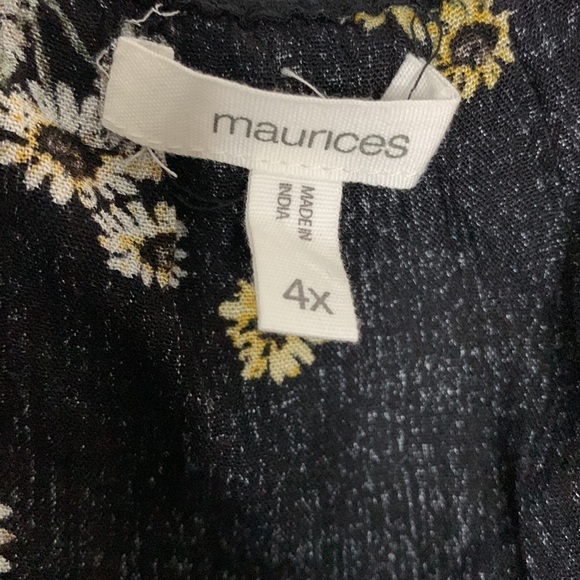 Maurice’s Plus Size Sunflower Tank Women’s 4X Black - Picture 2 of 7